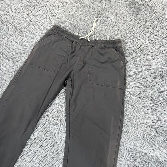 Pact Pants Mens Large Gray Joggers Stretch Twill Elastic Waistband Drawstring - Picture 1 of 16